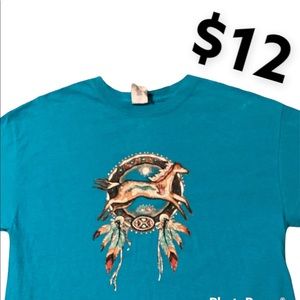 Vintage Western Style Graphic Tee - L